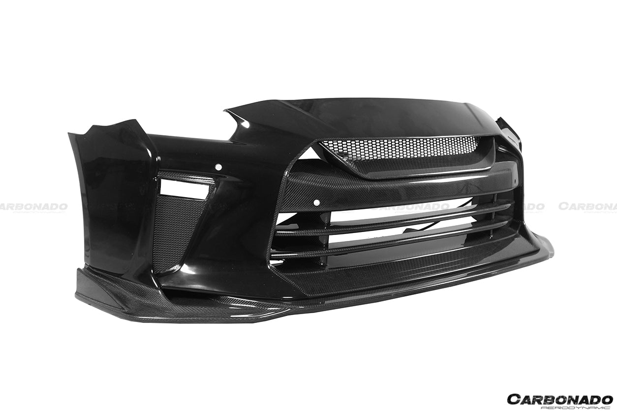 2009-2020 Nissan GTR R35 CBA/DBA/EBA TS Style Front Bumper - Carbonado Aero