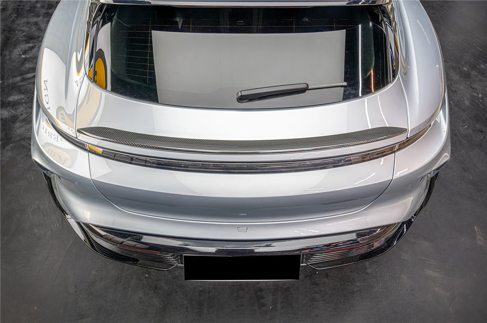 2019-UP Porsche Taycan 9J1 Sport Turismo and Cross Turismo Autoclave Carbon Fiber Trunk Spoiler Carbonado (OE) Fits: 4, 4S, GTS, Turbo, Turbo S