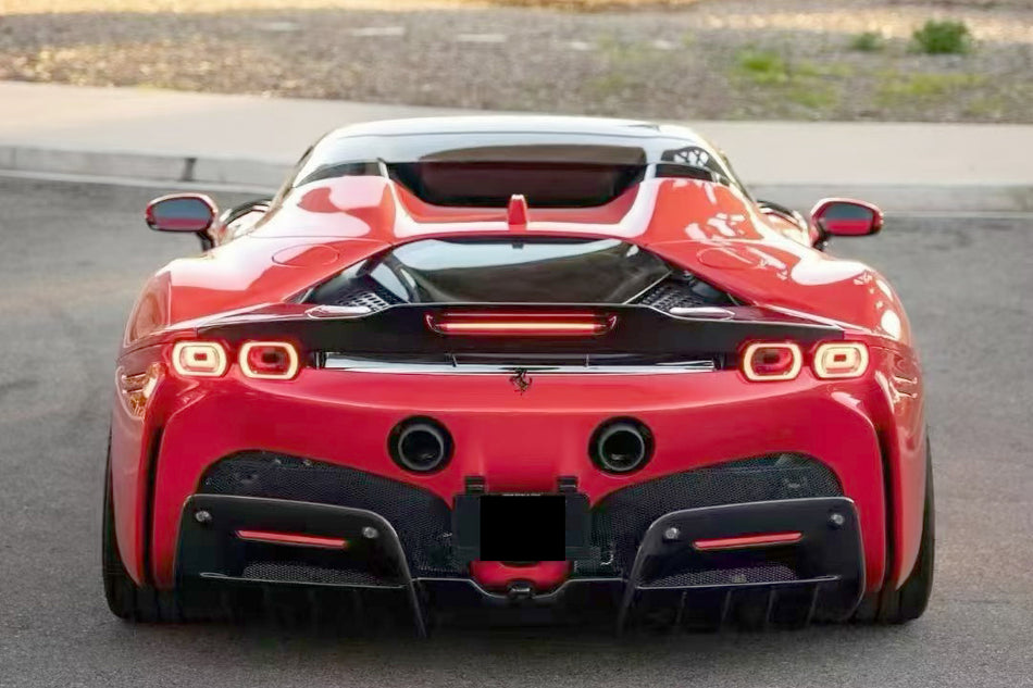 2020-UP Ferrari Autoclave Carbon Fiber Trunk Spoiler Carbonado (RT) Fits: SF90 Stradale
