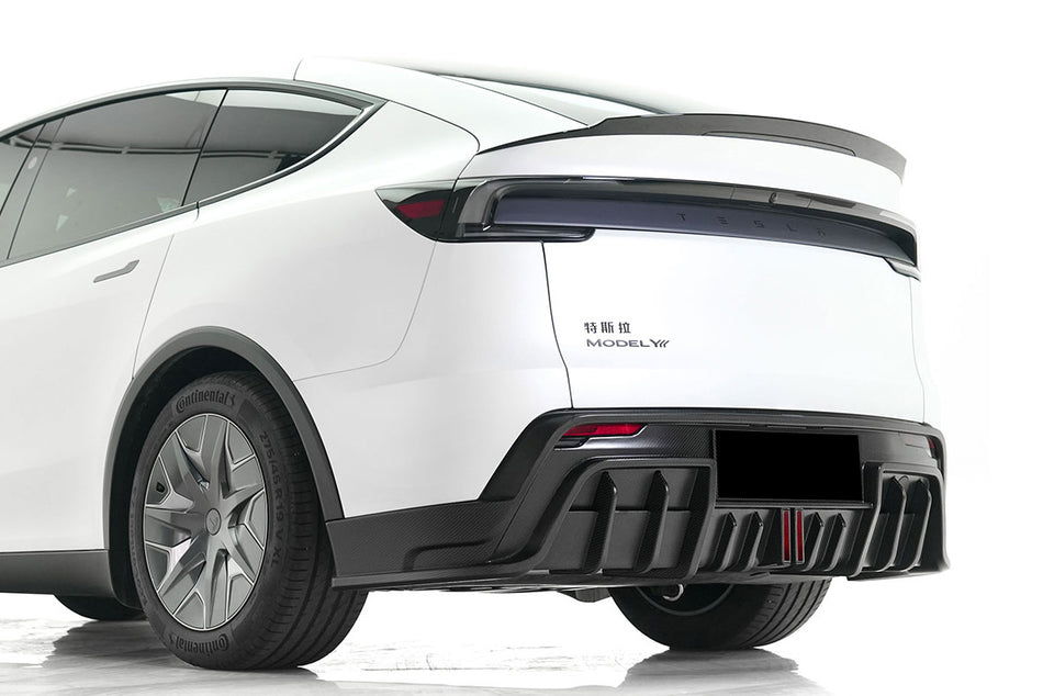 2025-UP Tesla Autoclave Carbon Fiber Front Daytime Running Light Cover With Canards Carbonado (RW) Fits: Model YL