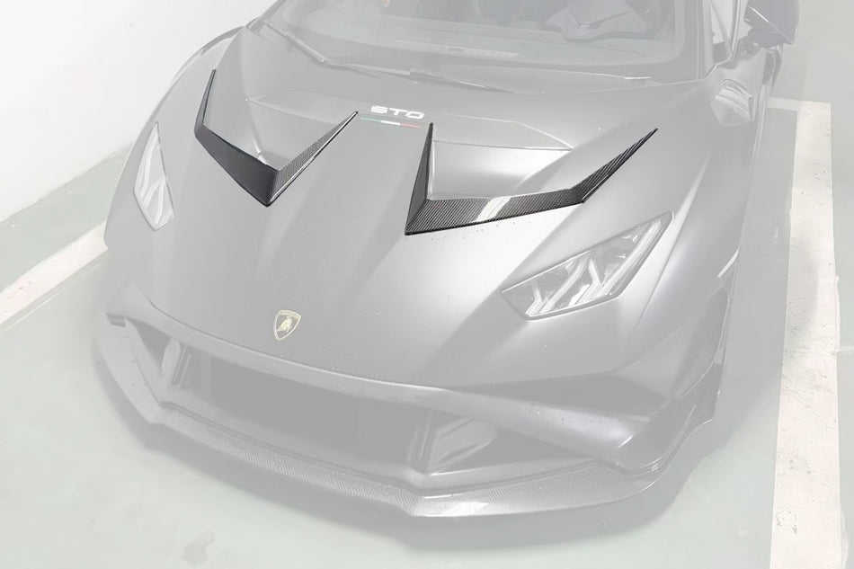 Labio delantero inferior de fibra de carbono seco Lamborghini Huracan STO 2021 en adelante