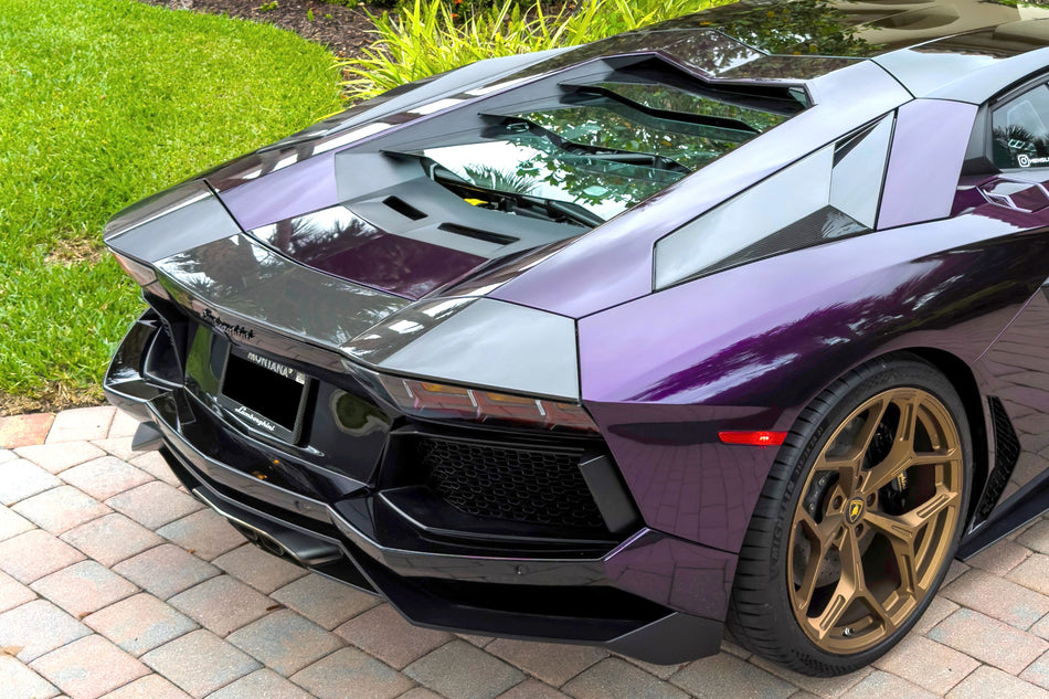 2011-2022 Lamborghini Aventador Style Carbon Fiber Front Lip Carbonado (DM) Fits:LP700, LP720, LP740, LP750SV, Coupe and Roadster