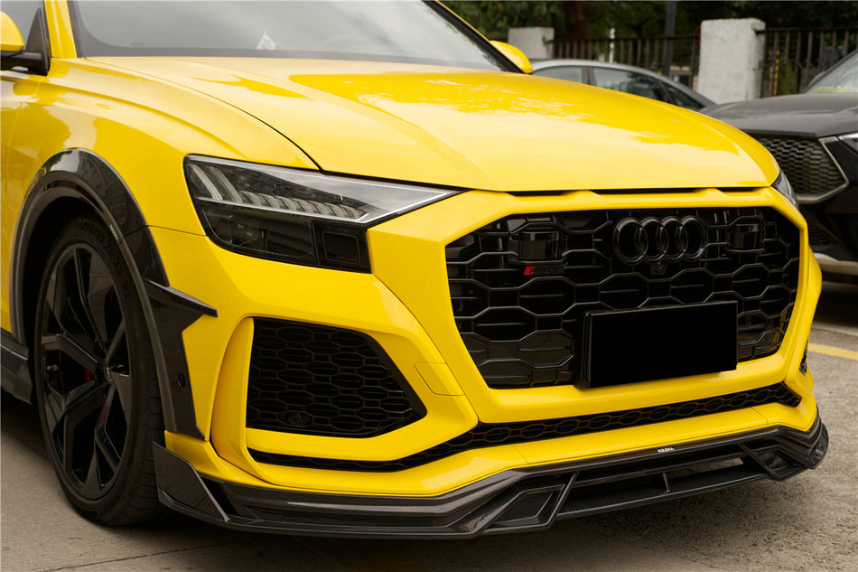 2020-2023 Audi RSQ8 AD Style Dry Carbon Fiber Front Lip Splitter - Carbonado