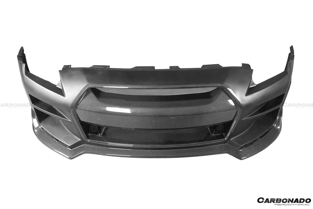 2008-2016 Nissan GTR R35 CBA/DBA BSE Style Front Bumper w/LED - Carbonado Aero