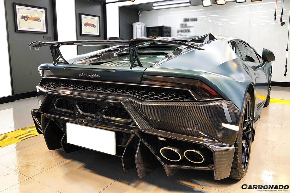 2015-2020 Lamborghini Huracan LP610 LP580 MSY Style Carbon Fiber Rear Engine Trunk - Carbonado