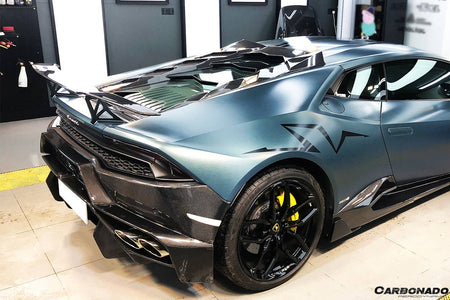 2015-2020 Lamborghini Huracan LP610 LP580 MSY Style Carbon Fiber Rear Engine Trunk - Carbonado Aero