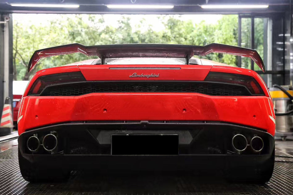 2015-2025 Lamborghini Huracan LP610 & LP580 & Evo & Tecnica MSY Style Carbon Fiber Trunk Spoiler Wing - Carbonado