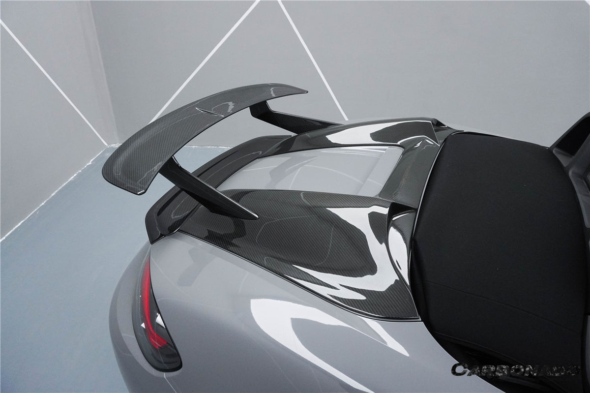 2012-2023 Porsche 718 981 Boxster HU Style Dry Carbon Fiber Hump Spoiler Wing - Carbonado