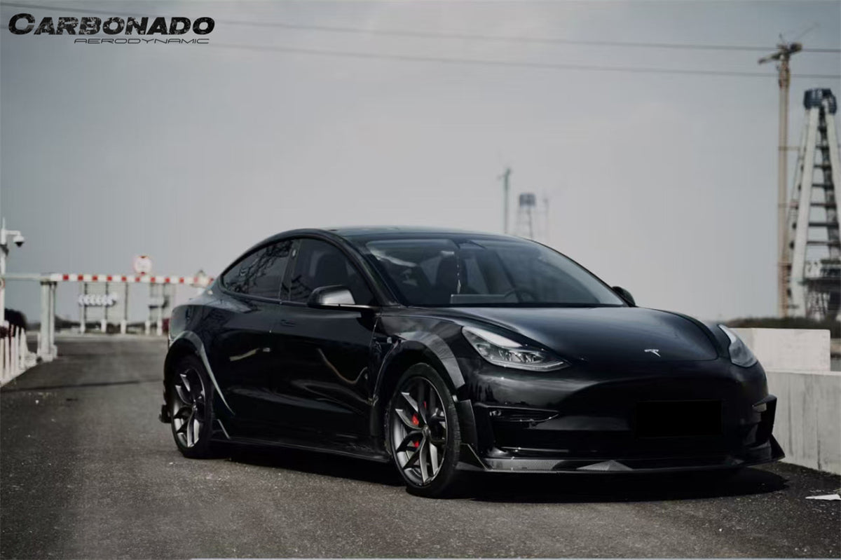 3691963 Tesla Pattern 2017-2023 Tesla Pre Model 3 Turbo Style Carbon Fiber & pattern Look Wi ...