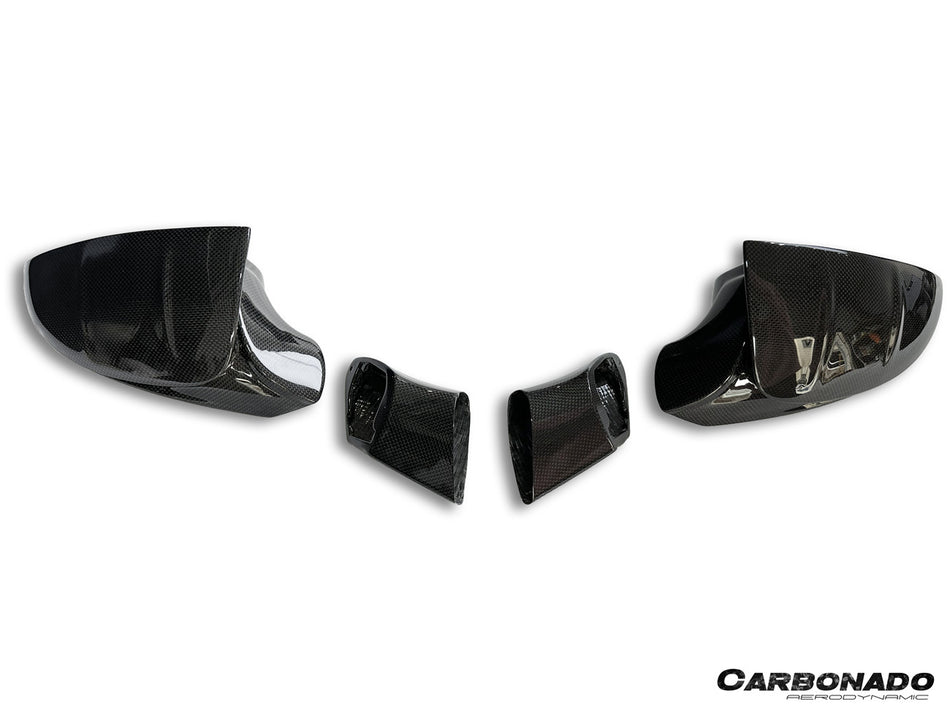 2019-2024 Ferrari F8 MSY Style Autoclave Carbon Fiber Mirror Housing Replacement