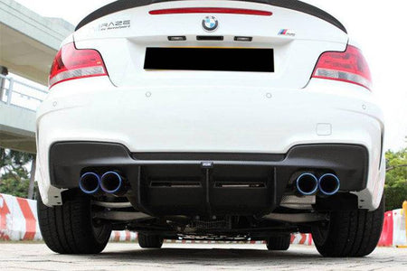 2008-2013 BMW E82 E88 1M RZ Style Carbon FIber Rear Lip & Diffuser - Carbonado