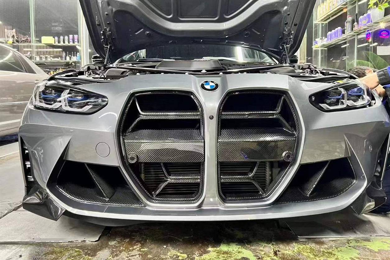 2021-UP BMW M3 G80 M4 G82 G83 OD Style DRY Carbon Fiber Grill (NO ACC) - Carbonado