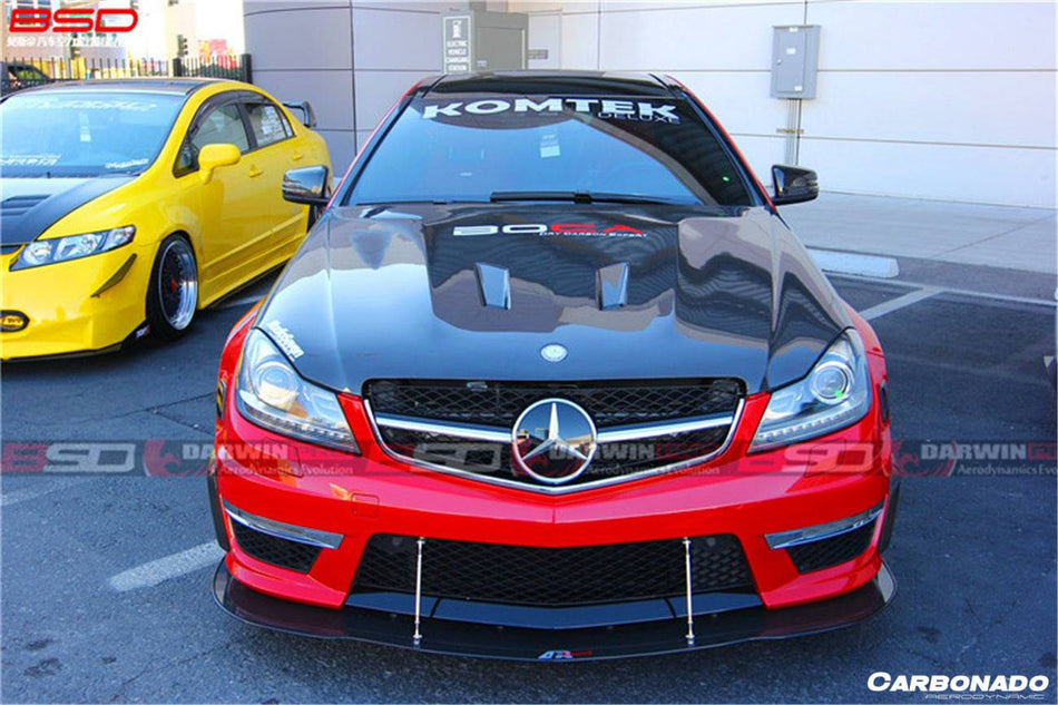 2012-2014 Mercedes Benz W204 C63 AMG BK Style hood - Carbonado