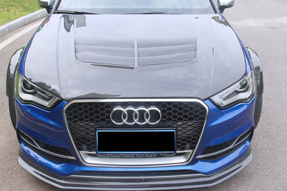 2013-2020 Audi RS3 S3 A3 Sedan BKSS Style Carbon Fiber Hood - Carbonado