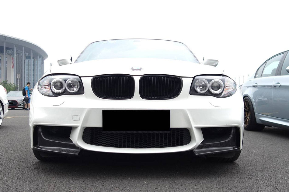 2008-2013 BMW E82 E88 1M RZ Style Carbon Fiber Front Lip Spiliter - Carbonado
