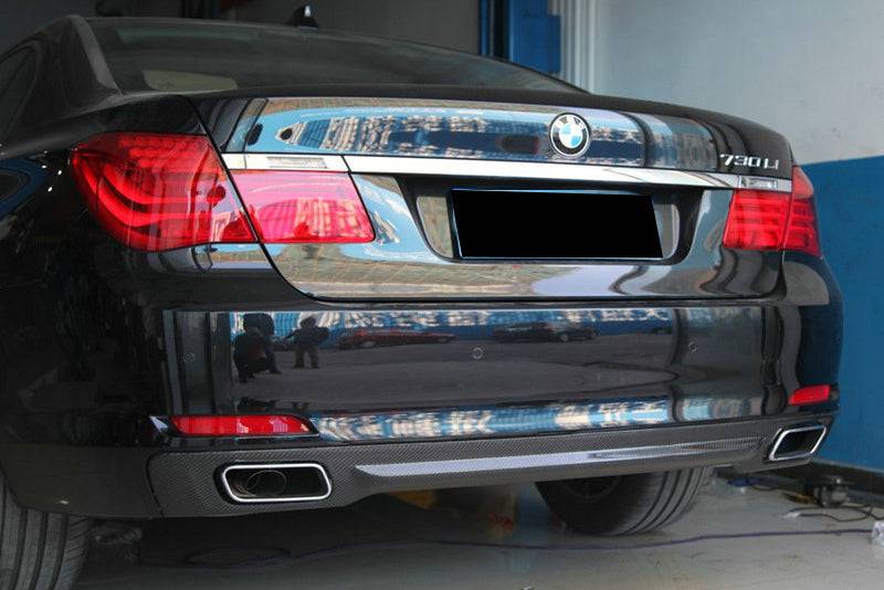 2009-2014 BMW 7 Series F01 OEM Style Carbon Fiber Rear Lip - Carbonado