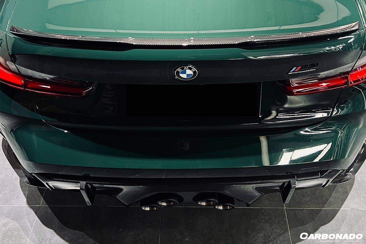 2021-UP BMW M4 G82/G83 MP Style Carbon Fiber Middle Rear Lip with Caps - Carbonado Aero