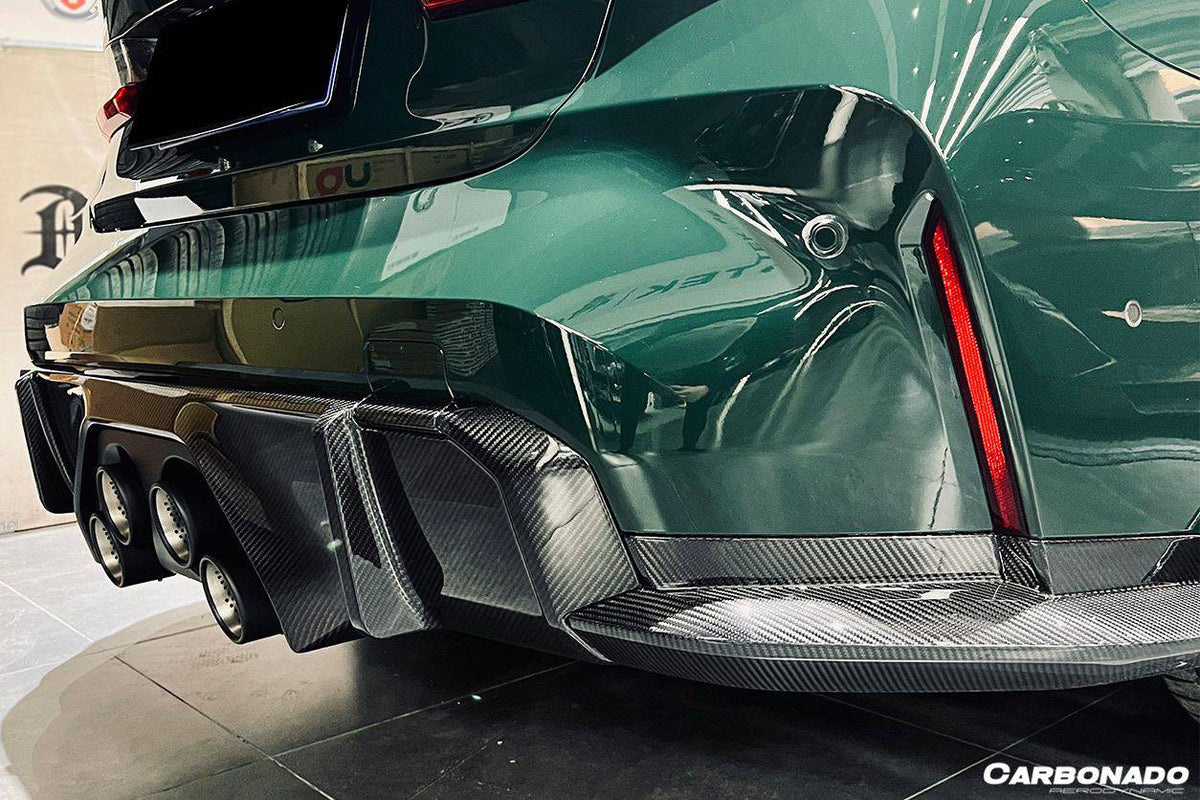 2021-UP BMW M4 G82/G83 MP Style Carbon Fiber Middle Rear Lip with Caps - Carbonado Aero