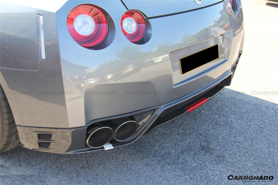 2012-2016 Nissan GTR R35 DBA OEM Style Carbon Fiber Rear Lip - Carbonado