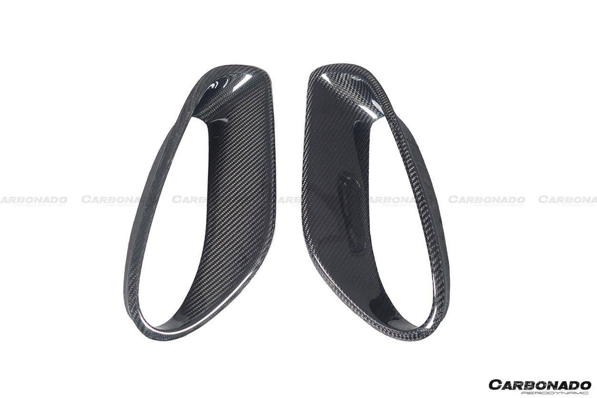 2013-2019 Porsche 911 991-2 Turbo S OEM Style Carbon Fiber Quarter Panel Side Scoops - Carbonado Aero