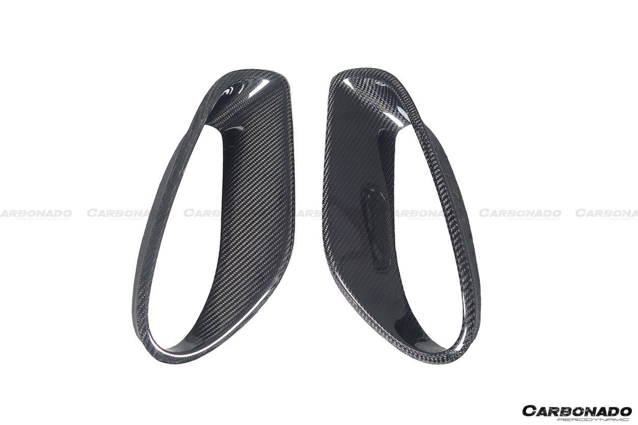 2013-2019 Porsche 911 991-2 Turbo S OEM Style Carbon Fiber Quarter Panel Side Scoops - Carbonado Aero