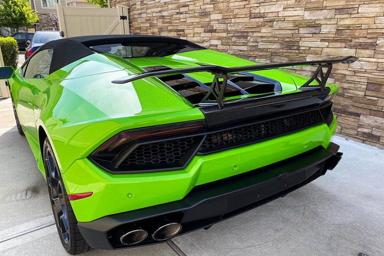 2015-2020 Lamborghini Huracan LP610/LP580 VRS Style Carbon Fiber Trunk Spoiler - Carbonado