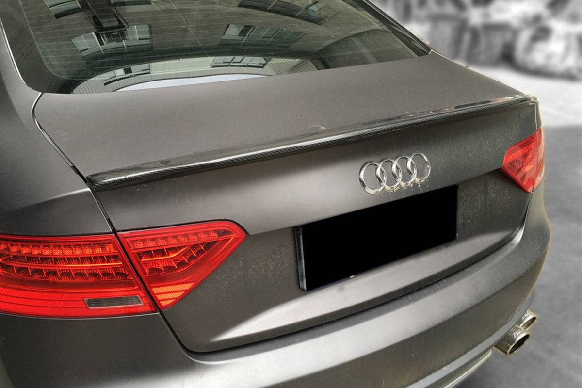 2009-2015 Audi A5 Coupe CTE Style Carbon Fiber Trunk Spoiler - Carbonado