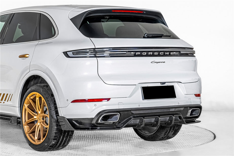 2024-UP Porsche 9YA 9YB Autoclave Carbon Fiber Rear Lip Carbonado (KDA) Fits: Cayenne, S, E-Hybrid, GTS, Turbo, Turbo S, Coupe, Coupe S, E-Hybrid