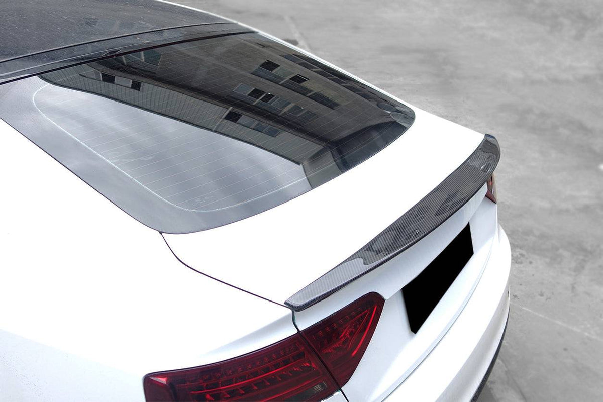 2009-2015 Audi A5 Sline S5 Sedan Sport Style Carbon Fiber Trunk Spoiler - Carbonado Aero