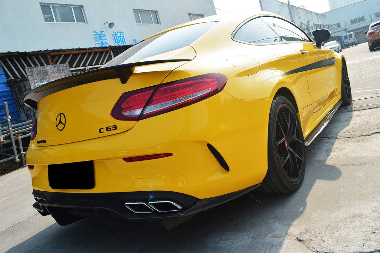2015-2021 Mercedes Benz C-Class C63 AMG W205 Coupe RT-II Style Trunk Spoiler - Carbonado Aero