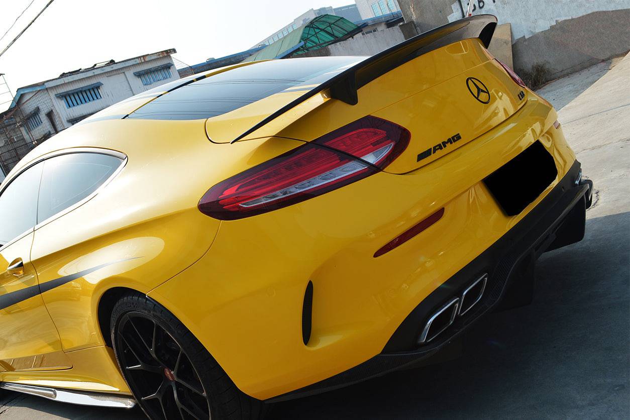 2015-2021 Mercedes Benz C-Class C63 AMG W205 Coupe RT-II Style Trunk Spoiler - Carbonado Aero