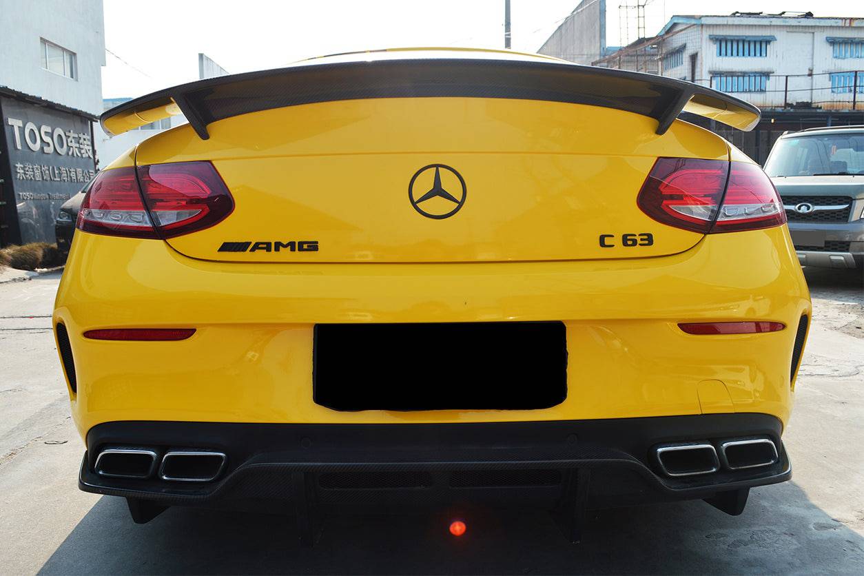 2015-2021 Mercedes Benz C-Class C63 AMG W205 Coupe RT-II Style Trunk Spoiler - Carbonado Aero
