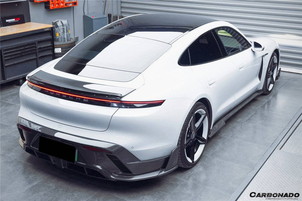 2019-2023 Porsche Taycan/4/4S/GTS/TURBO CADO Style Carbon Fiber Rear Diffuser - Carbonado