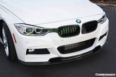 2013-2019 BMW 3 Series F30 F35 VA Style Carbon Fiber Front Lip(For MT Rear Bumper only) - Carbonado Aero