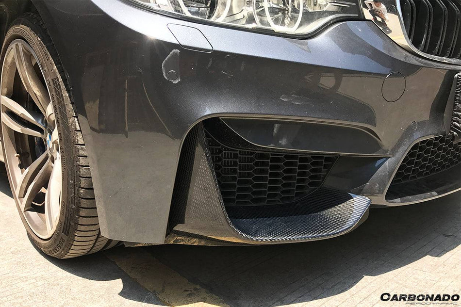 2014-2020 BMW M3 F80 M4 F82 MP Style Carbon Fiber Front Caps - Carbonado