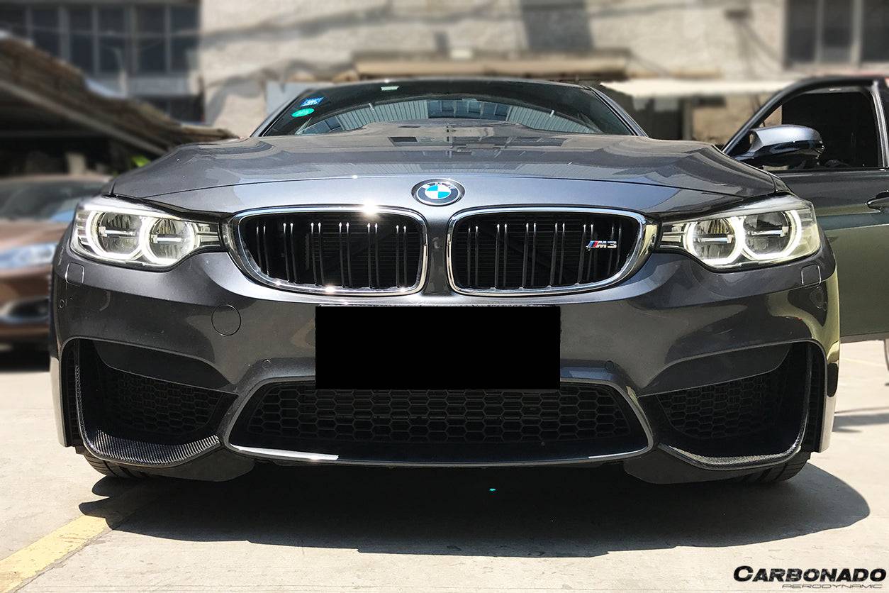 2014-2020 BMW M3 F80 M4 F82 MP Style Carbon Fiber Front Caps - Carbonado Aero