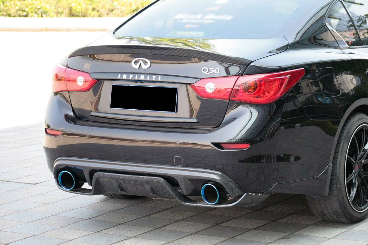 2014-2017 Infiniti Q50 Sedan DP Style Carbon Fiber Trunk Spoiler - Carbonado