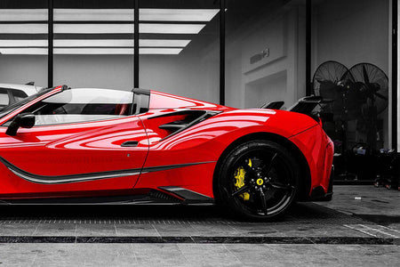 2015-2019 Ferrari 488 GTB/Spyder MSY Style Carbon Fiber side air intake fins - Carbonado Aero