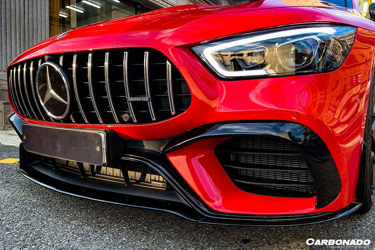 2019-2023 Mercedes Benz AMG GT63S 4Door Coupe X290 OEM Style Carbon Fiber Middle Front Lip - Carbonado