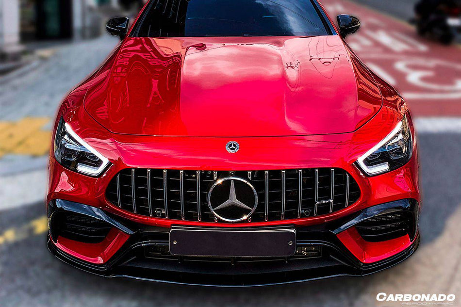 2019-2023 Mercedes Benz AMG GT63S 4Door Coupe X290 OEM Style Carbon Fiber Middle Front Lip - Carbonado