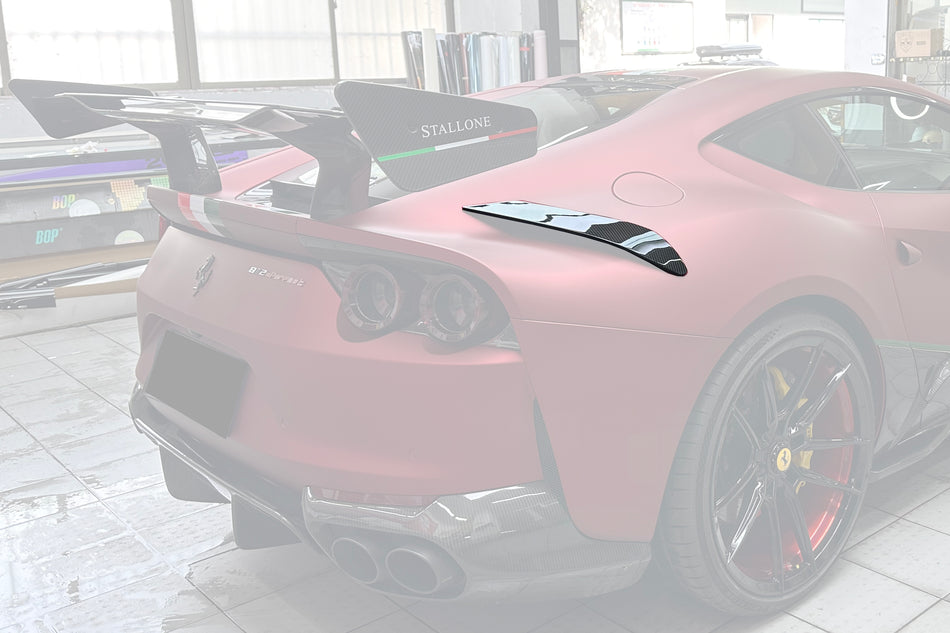 2017-2026 Ferrari Autoclave Carbon Fiber Rear Fender Air Inlets Carbonado (MSY) Fits: 812 Superfast, GTS