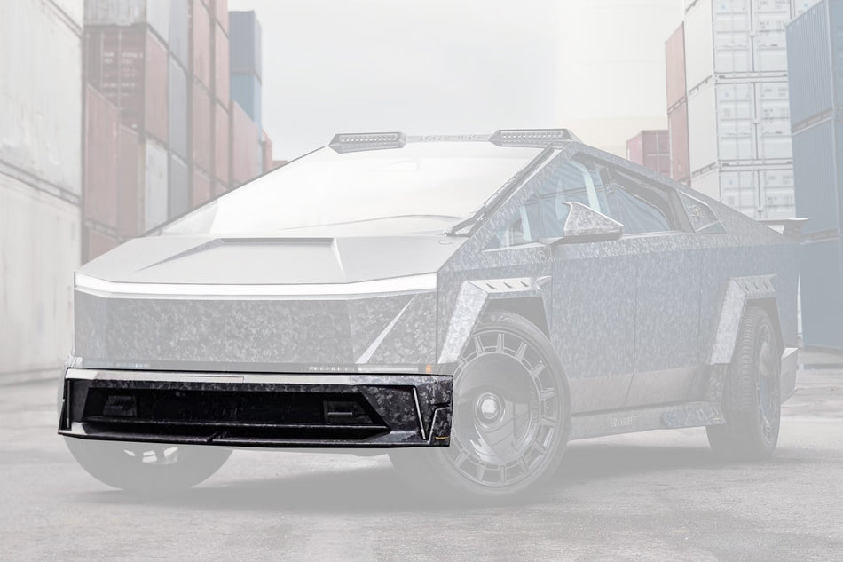 2024-UP Tesla Cybertruck Autoclave Carbon Fiber Front Bumper Carbonado (MSY) Fits: AWD, RWD