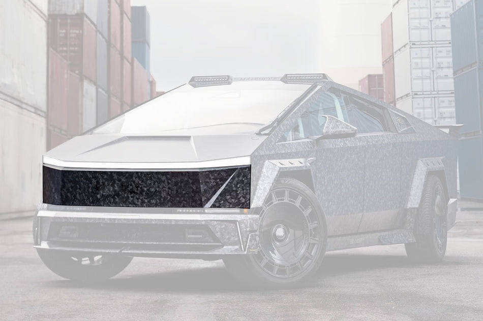 2024-UP Tesla Cybertruck Autoclave Carbon Fiber Grill Carbonado (MSY) Fits: AWD, RWD