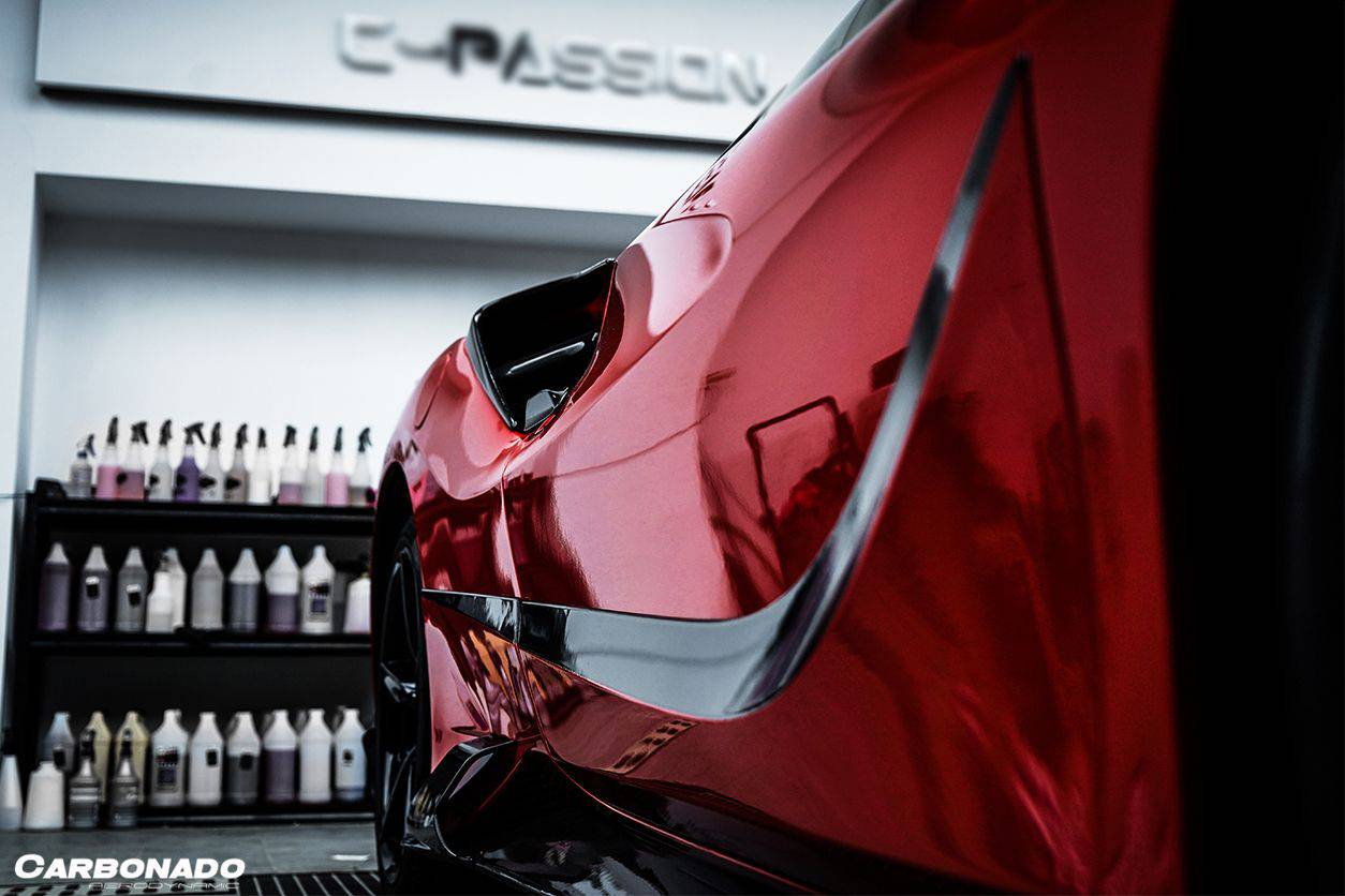 2015-2019 Ferrari 488 GTB/Spyder MSY Style Carbon Fiber side air intake fins - Carbonado Aero