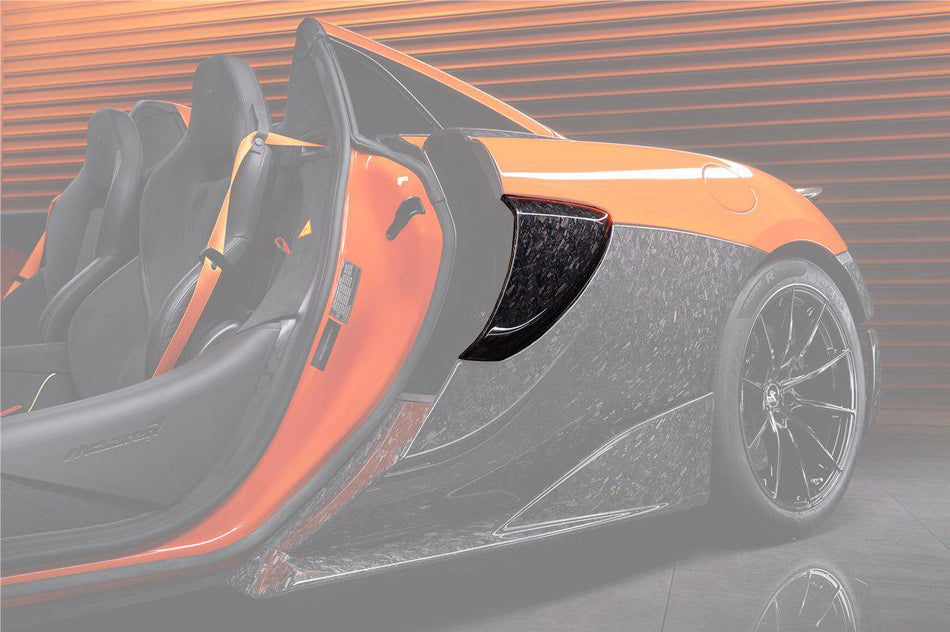 2018-2021 McLaren 600LT OEM Style Carbon Fiber Quarter Panel Side Scoops - Carbonado
