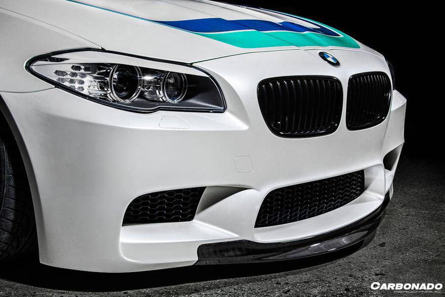 2011-2016 BMW M5 F10 RK Style Carbon Fiber Front Lip - Carbonado