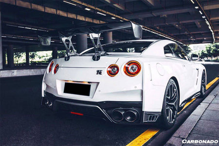 2012-2020 Nissan GTR R35 DBA/EBA NISMO Style Carbon Fiber Rear Diffuser With Break Light - Carbonado