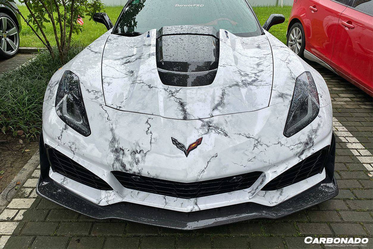 2013-2019 Corvette C7 Z51 ZR1-Style Front Conversion Body Kit - Carbonado