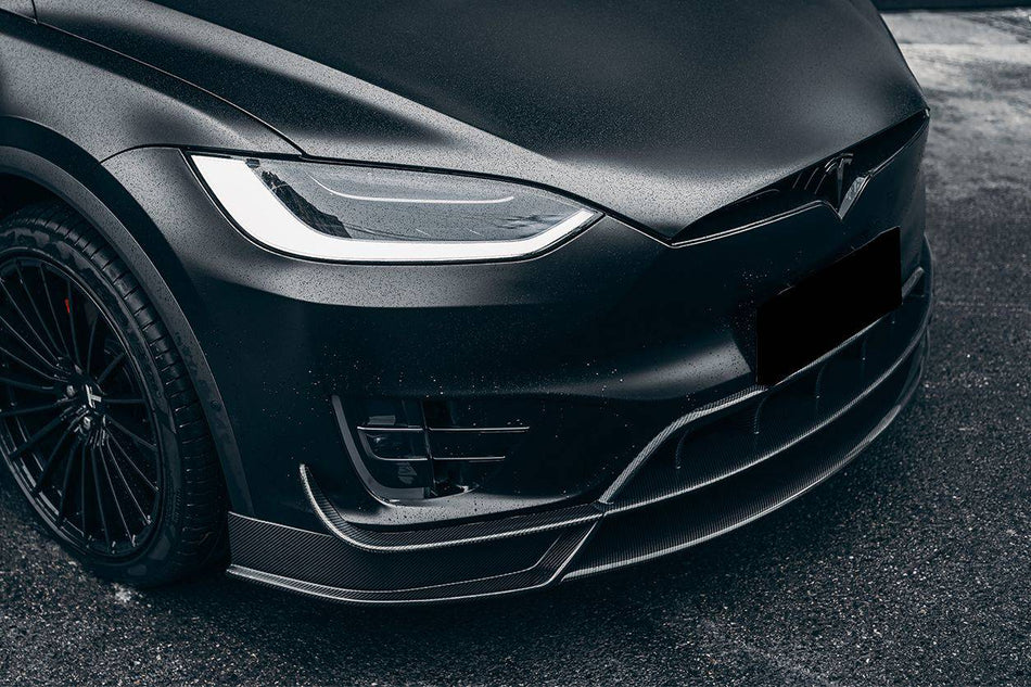 2016-2021 Tesla Model X SUV RZS Style Carbon Fiber Front Canards