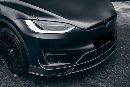 2016-2021 Tesla Model X SUV RZS Style Carbon Fiber Front Canards - Carbonado